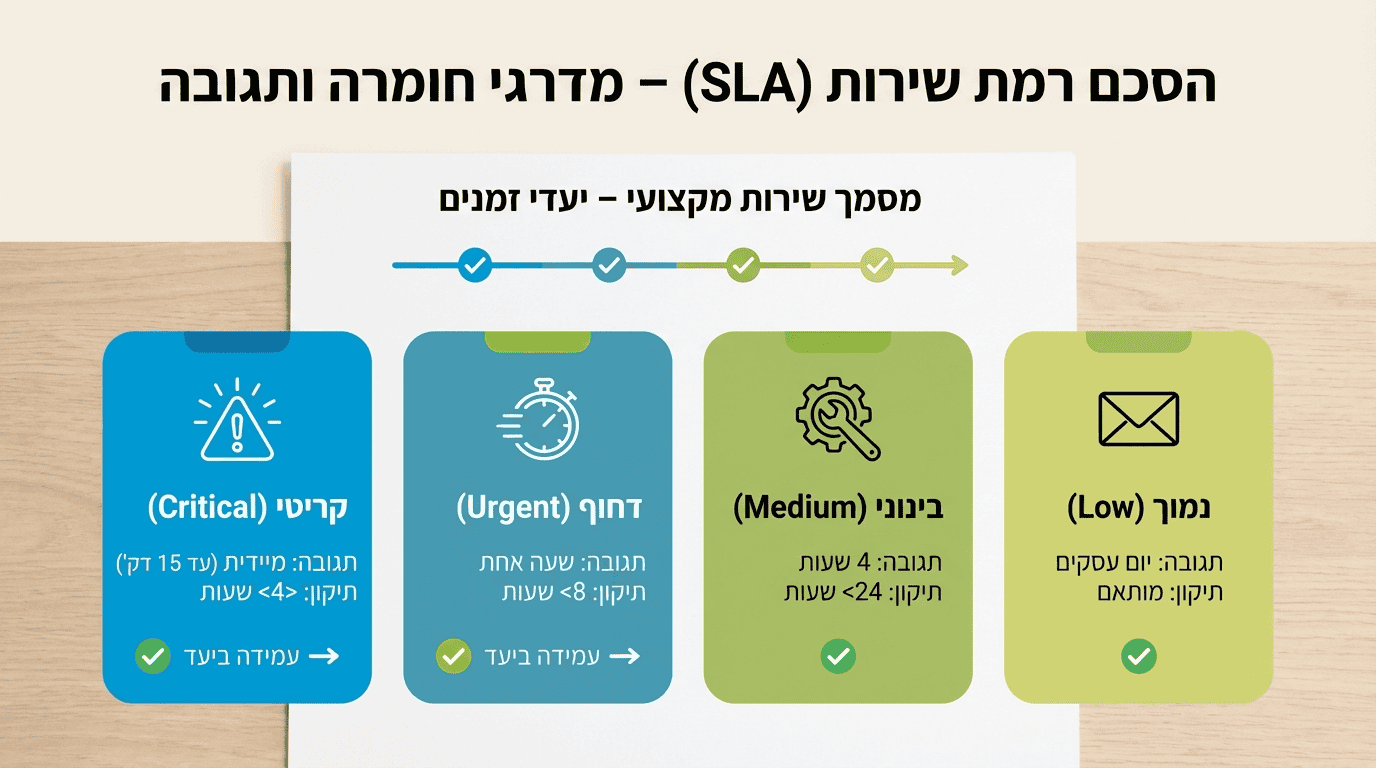 הגדרת SLA נכונה לתמיכה טכנית במערכת Priority